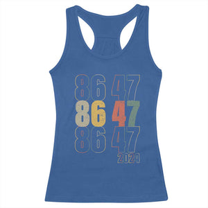 Funny Vintage 80s Style 86 47 2024 Retro Racerback Tank Top TS11 Royal Blue Print Your Wear
