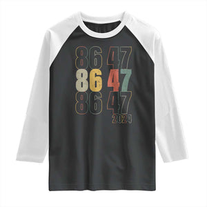 Funny Vintage 80s Style 86 47 2024 Retro Raglan Shirt TS11 Black White Print Your Wear