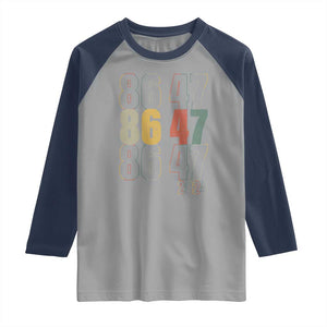 Funny Vintage 80s Style 86 47 2024 Retro Raglan Shirt TS11 Sport Gray Navy Print Your Wear