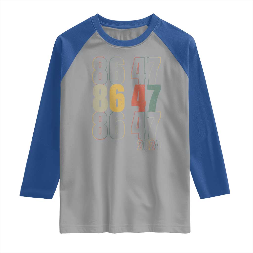 Funny Vintage 80s Style 86 47 2024 Retro Raglan Shirt TS11 Sport Gray Royal Print Your Wear