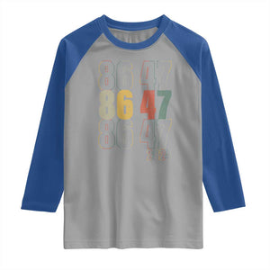 Funny Vintage 80s Style 86 47 2024 Retro Raglan Shirt TS11 Sport Gray Royal Print Your Wear