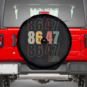 Funny Vintage 80s Style 86 47 2024 Retro Spare Tire Cover TS11 Black Print Your Wear