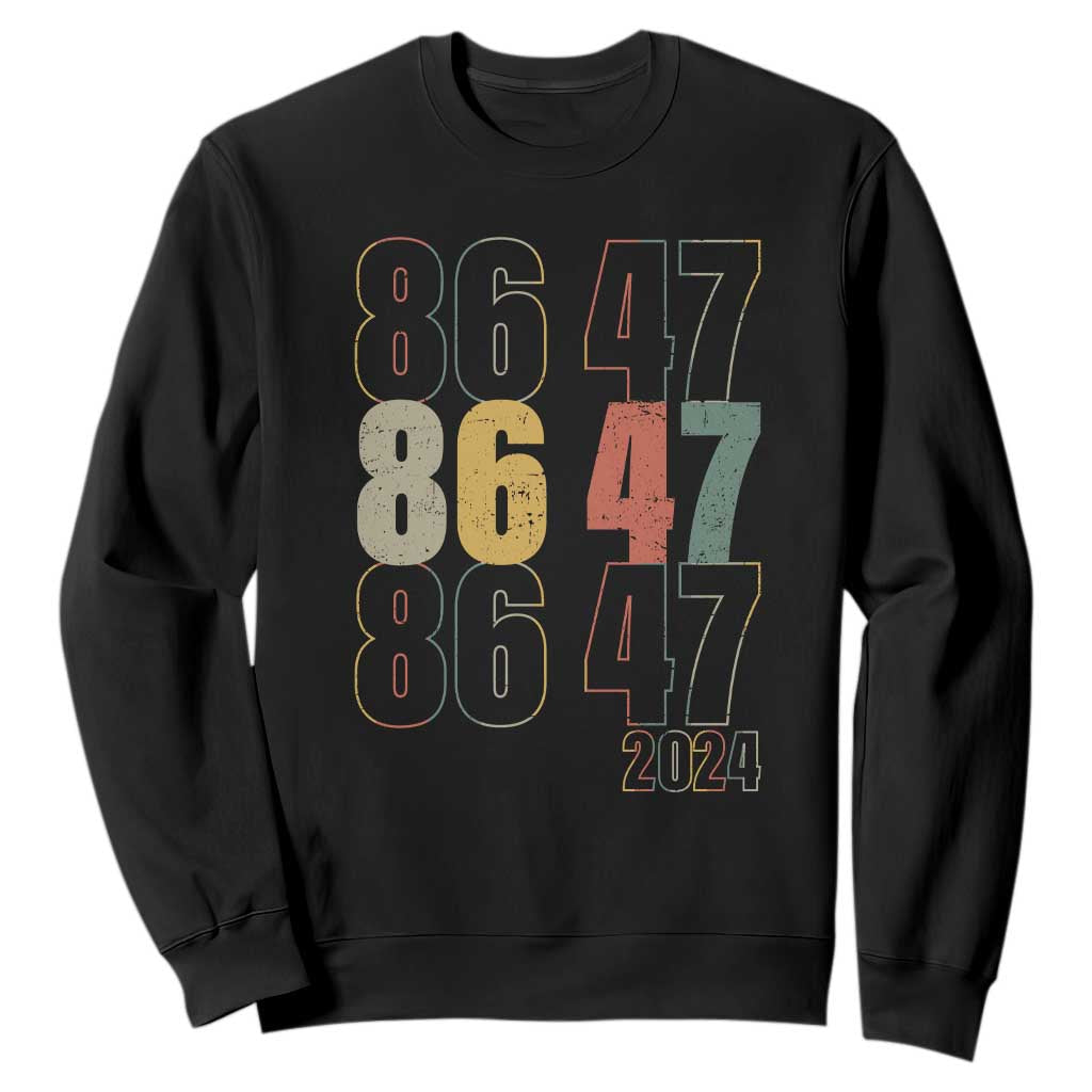 Funny Vintage 80s Style 86 47 2024 Retro Sweatshirt TS11 Black Print Your Wear