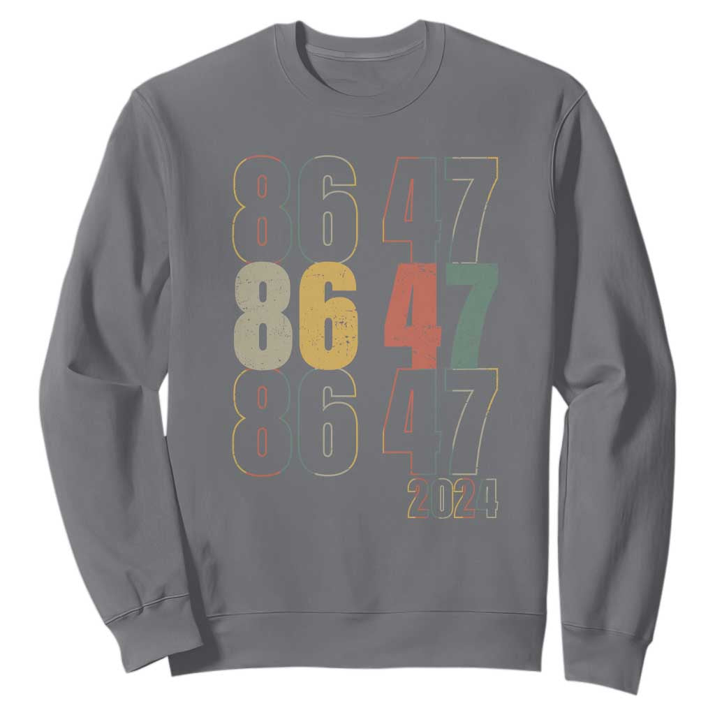 Funny Vintage 80s Style 86 47 2024 Retro Sweatshirt TS11 Charcoal Print Your Wear