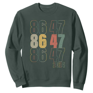 Funny Vintage 80s Style 86 47 2024 Retro Sweatshirt TS11 Dark Forest Green Print Your Wear