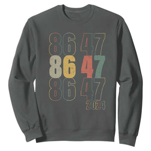 Funny Vintage 80s Style 86 47 2024 Retro Sweatshirt TS11 Dark Heather Print Your Wear