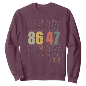 Funny Vintage 80s Style 86 47 2024 Retro Sweatshirt TS11 Maroon Print Your Wear