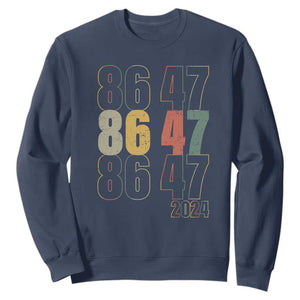 Funny Vintage 80s Style 86 47 2024 Retro Sweatshirt TS11 Navy Print Your Wear