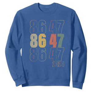 Funny Vintage 80s Style 86 47 2024 Retro Sweatshirt TS11 Royal Blue Print Your Wear