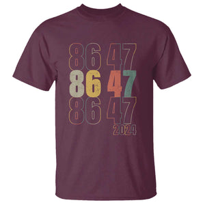Funny Vintage 80s Style 86 47 2024 Retro T Shirt TS11 Maroon Print Your Wear