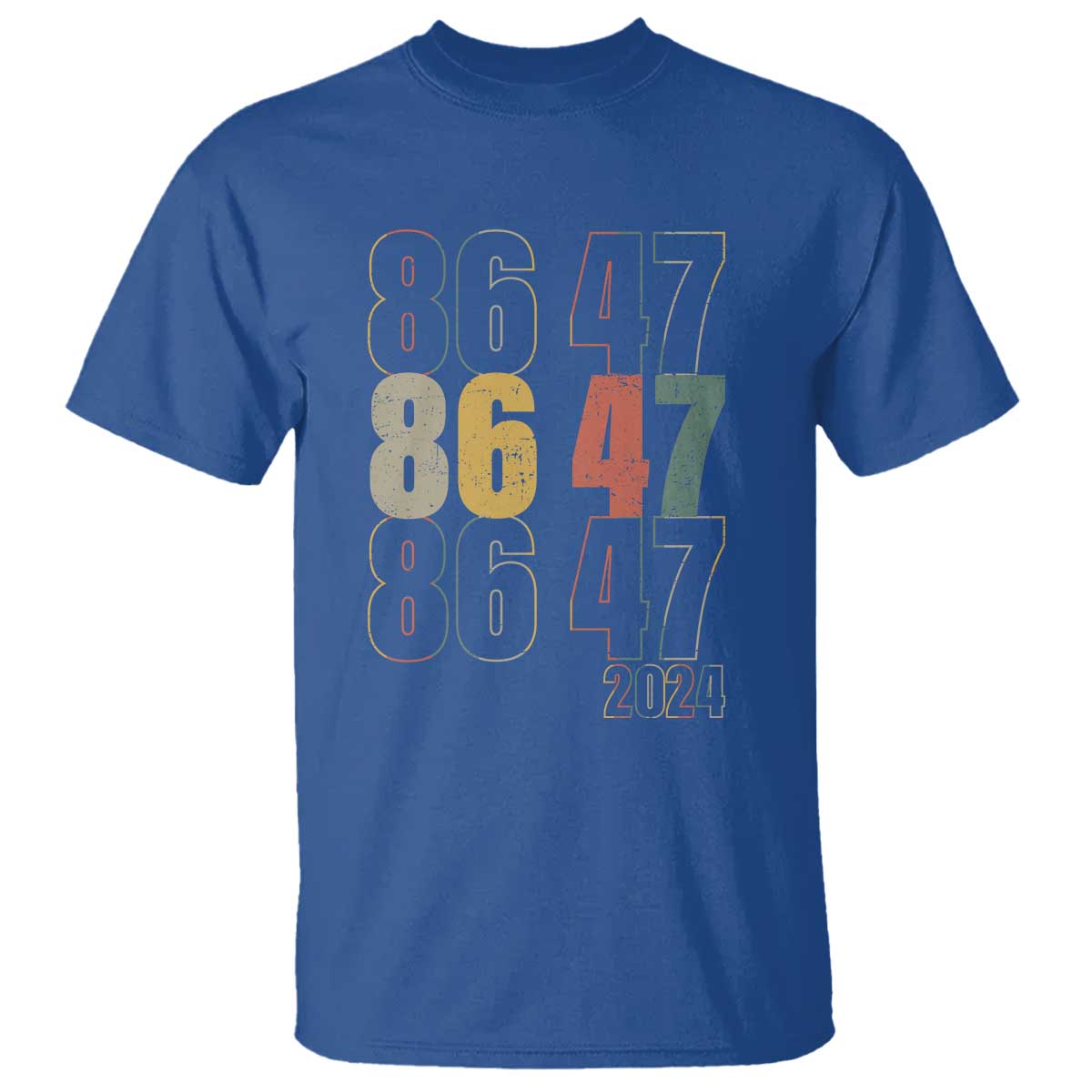 Funny Vintage 80s Style 86 47 2024 Retro T Shirt TS11 Royal Blue Print Your Wear