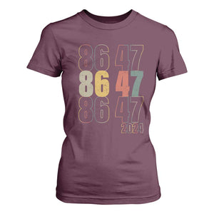 Funny Vintage 80s Style 86 47 2024 Retro T Shirt For Women TS11 Maroon Print Your Wear