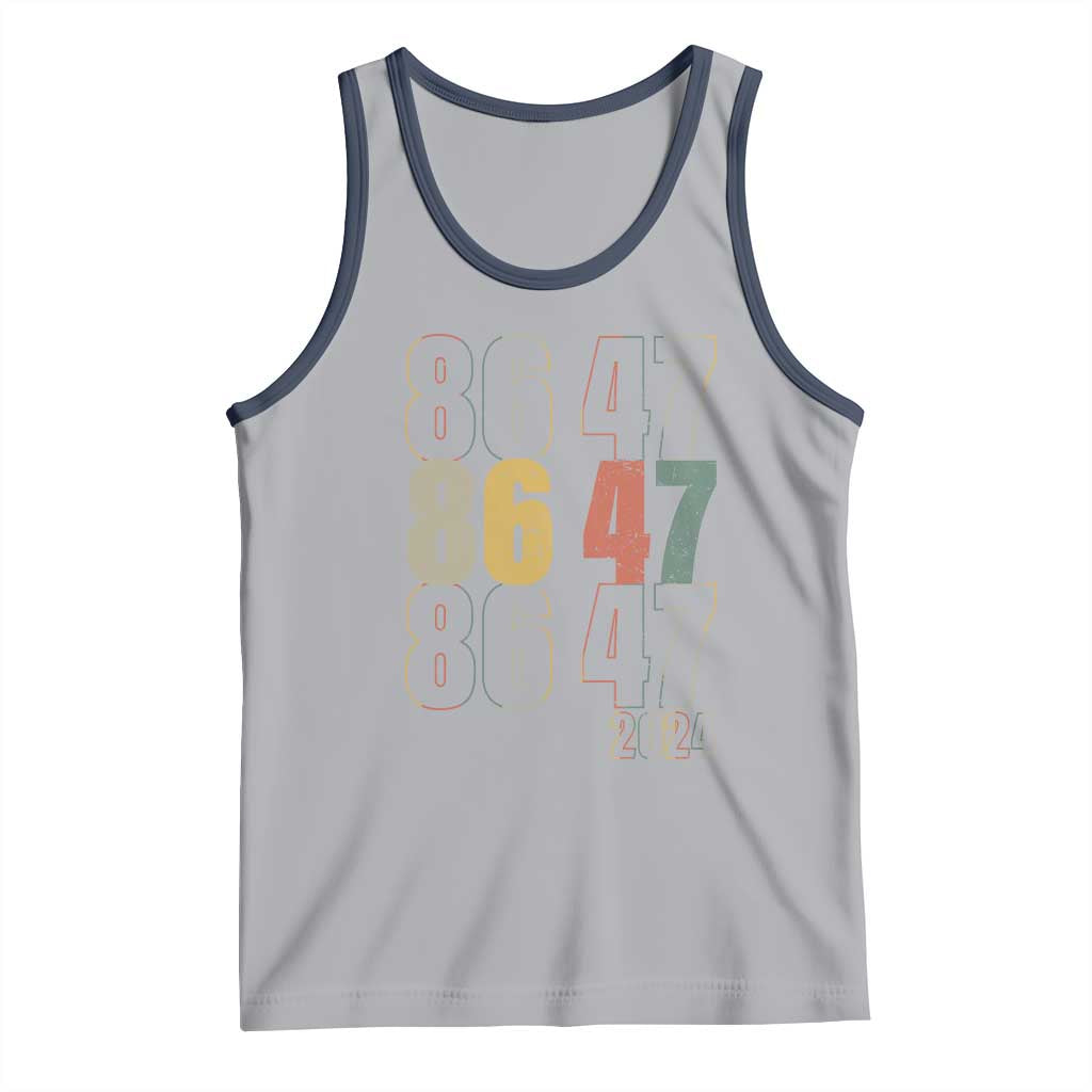 Funny Vintage 80s Style 86 47 2024 Retro Tank Top TS11 Athletic Heather Navy Print Your Wear