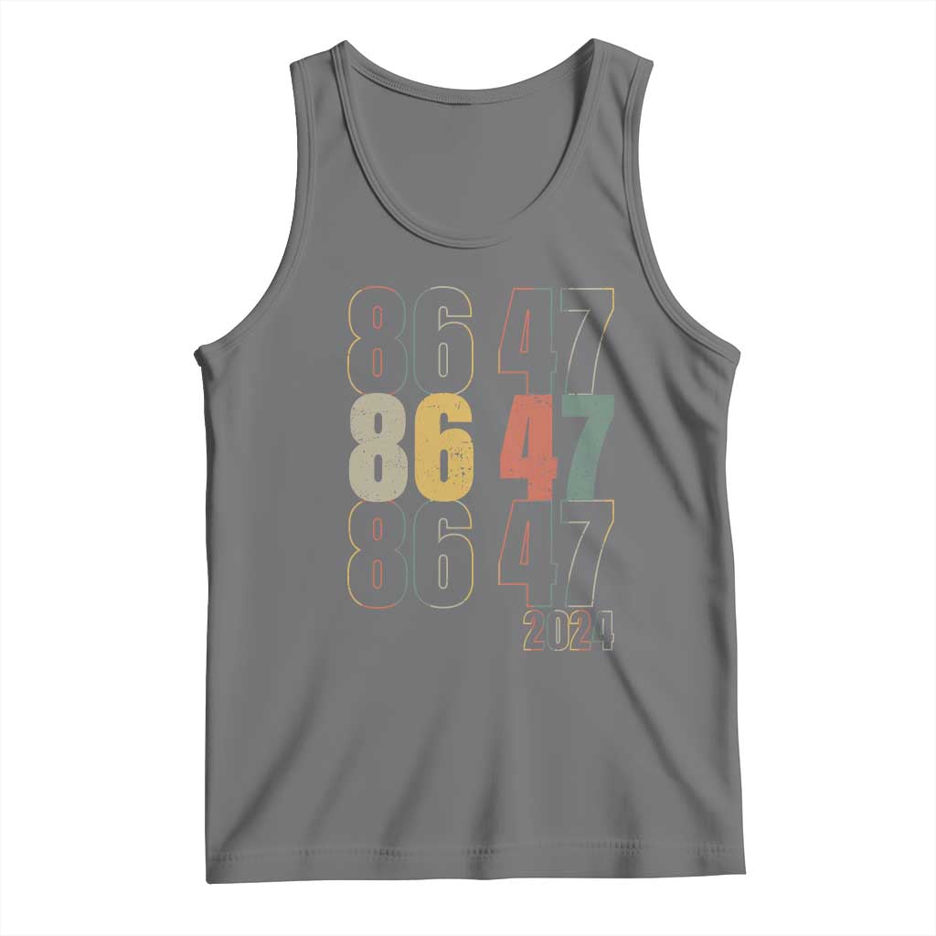 Funny Vintage 80s Style 86 47 2024 Retro Tank Top TS11 Black Heather Print Your Wear