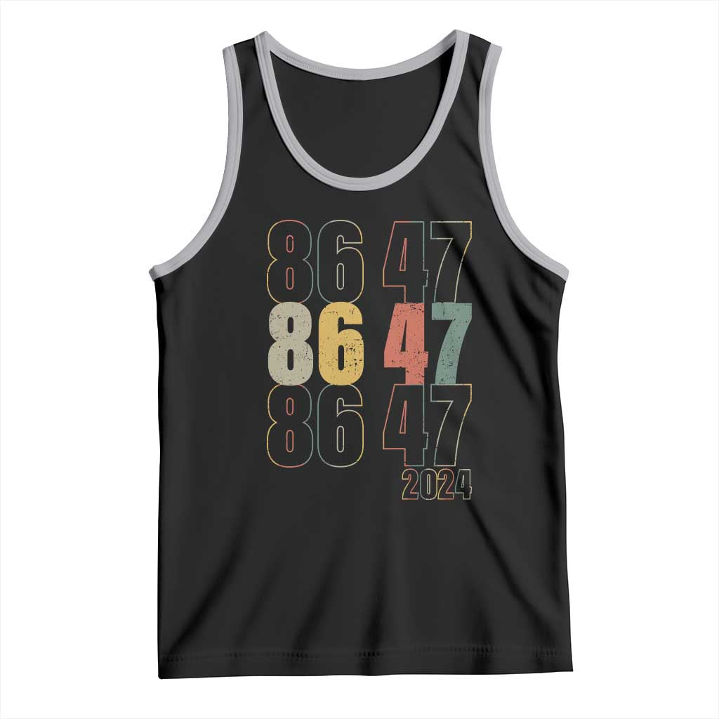 Funny Vintage 80s Style 86 47 2024 Retro Tank Top TS11 Black Athletic Heather Print Your Wear