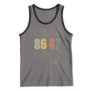 Funny Vintage 80s Style 86 47 2024 Retro Tank Top TS11 Deep Heather Black Print Your Wear