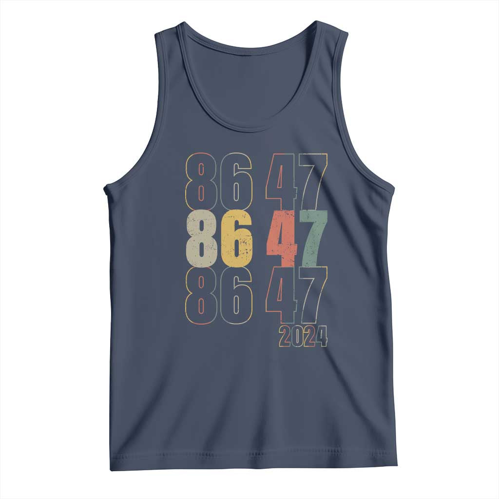 Funny Vintage 80s Style 86 47 2024 Retro Tank Top TS11 Navy Print Your Wear