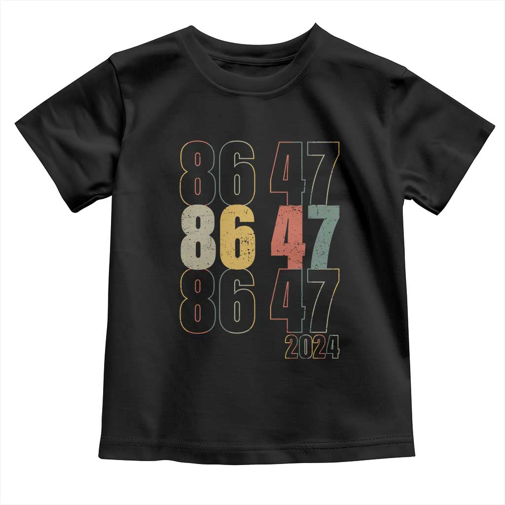 Funny Vintage 80s Style 86 47 2024 Retro Toddler T Shirt TS11 Black Print Your Wear