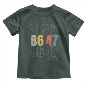 Funny Vintage 80s Style 86 47 2024 Retro Toddler T Shirt TS11 Dark Forest Green Print Your Wear