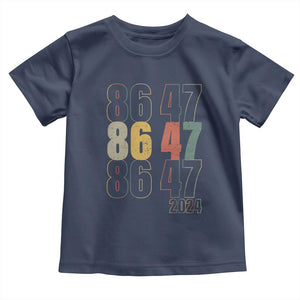 Funny Vintage 80s Style 86 47 2024 Retro Toddler T Shirt TS11 Navy Print Your Wear