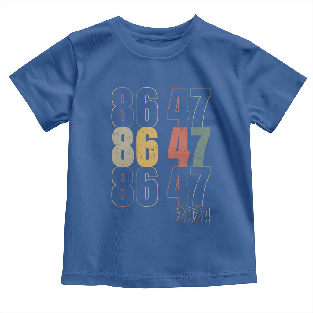 Funny Vintage 80s Style 86 47 2024 Retro Toddler T Shirt TS11 Royal Blue Print Your Wear