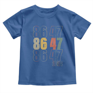 Funny Vintage 80s Style 86 47 2024 Retro Toddler T Shirt TS11 Royal Blue Print Your Wear