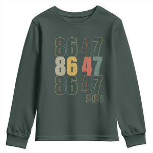 Funny Vintage 80s Style 86 47 2024 Retro Youth Sweatshirt TS11 Dark Forest Green Print Your Wear