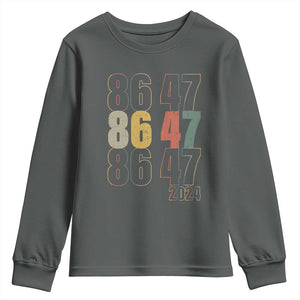 Funny Vintage 80s Style 86 47 2024 Retro Youth Sweatshirt TS11 Dark Heather Print Your Wear