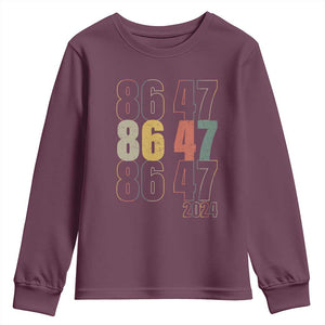 Funny Vintage 80s Style 86 47 2024 Retro Youth Sweatshirt TS11 Maroon Print Your Wear