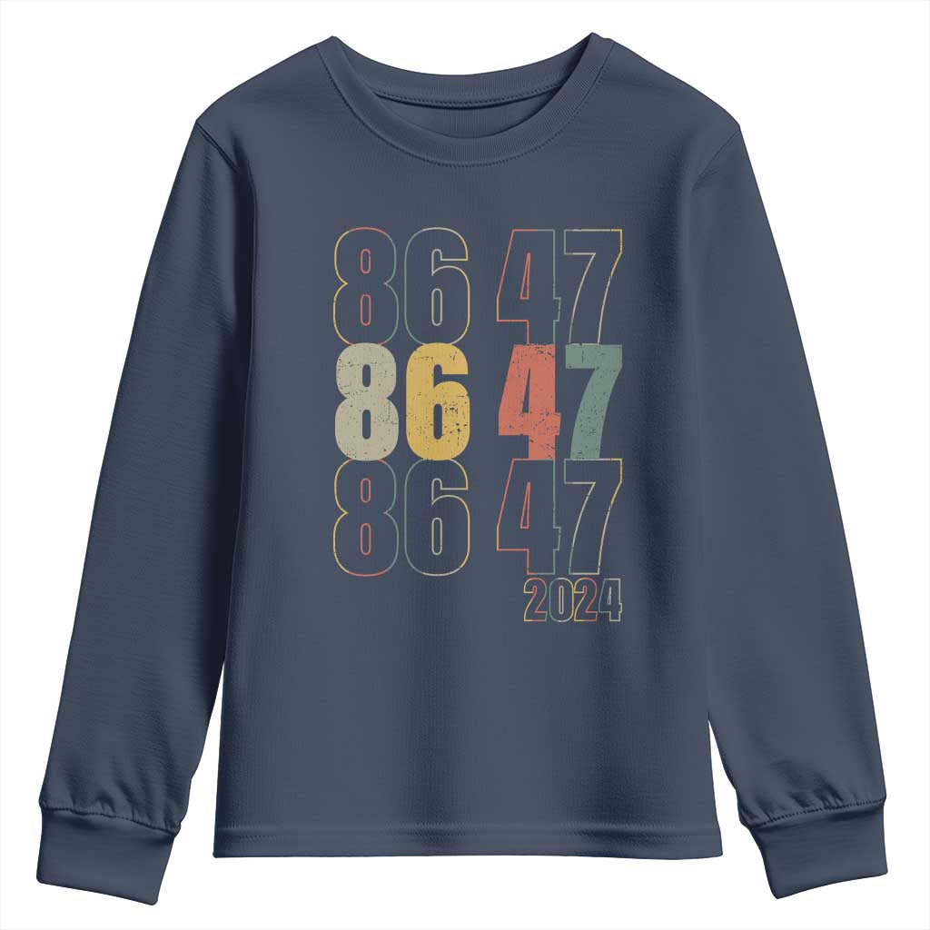 Funny Vintage 80s Style 86 47 2024 Retro Youth Sweatshirt TS11 Navy Print Your Wear