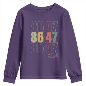 Funny Vintage 80s Style 86 47 2024 Retro Youth Sweatshirt TS11 Purple Print Your Wear