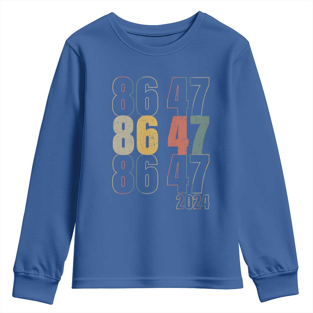 Funny Vintage 80s Style 86 47 2024 Retro Youth Sweatshirt TS11 Royal Blue Print Your Wear