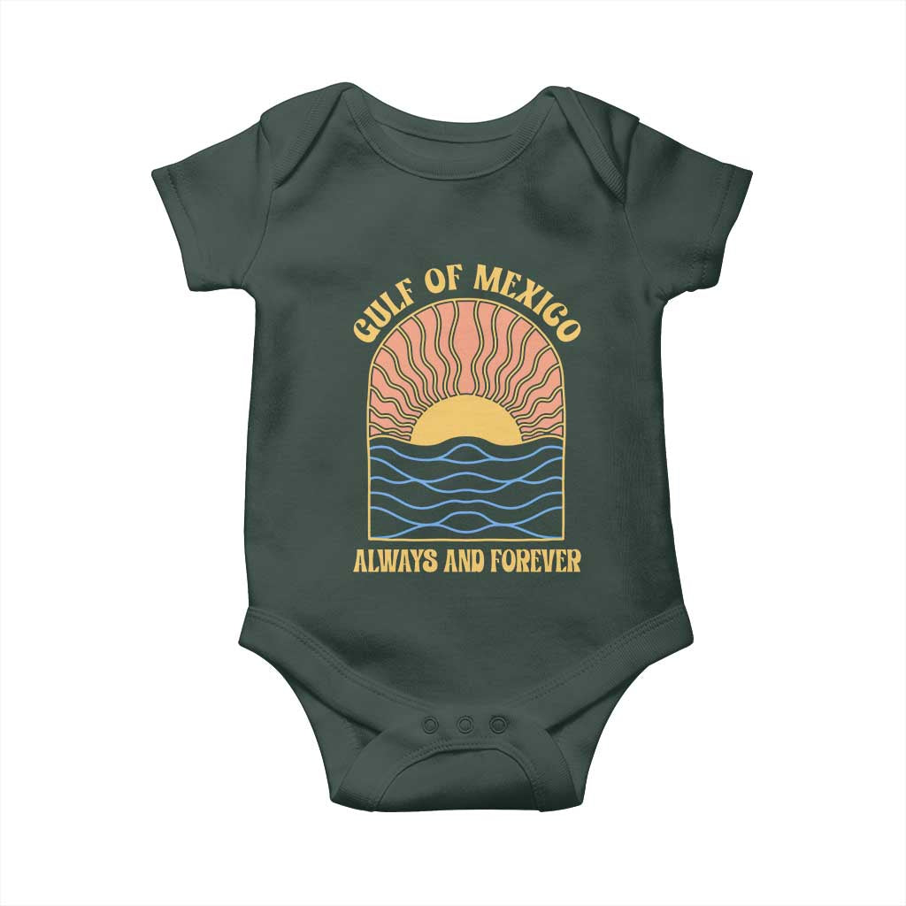 Gulf Of Mexico Always And Forever Baby Onesie Retro Beach Sunset TS11 Print Your Wear