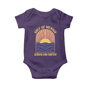 Gulf Of Mexico Always And Forever Baby Onesie Retro Beach Sunset TS11 Purple Print Your Wear