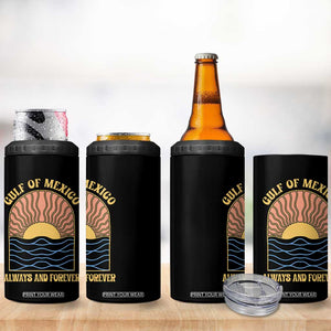 Gulf Of Mexico Always And Forever 4 in 1 Can Cooler Tumbler Retro Beach Sunset TS11 Print Your Wear