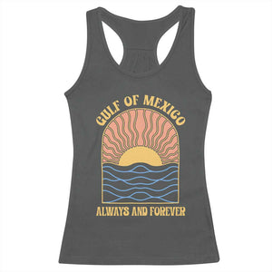 Gulf Of Mexico Always And Forever Racerback Tank Top Retro Beach Sunset TS11 Dark Heather Print Your Wear