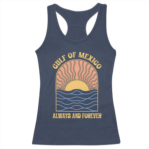 Gulf Of Mexico Always And Forever Racerback Tank Top Retro Beach Sunset TS11 Navy Print Your Wear