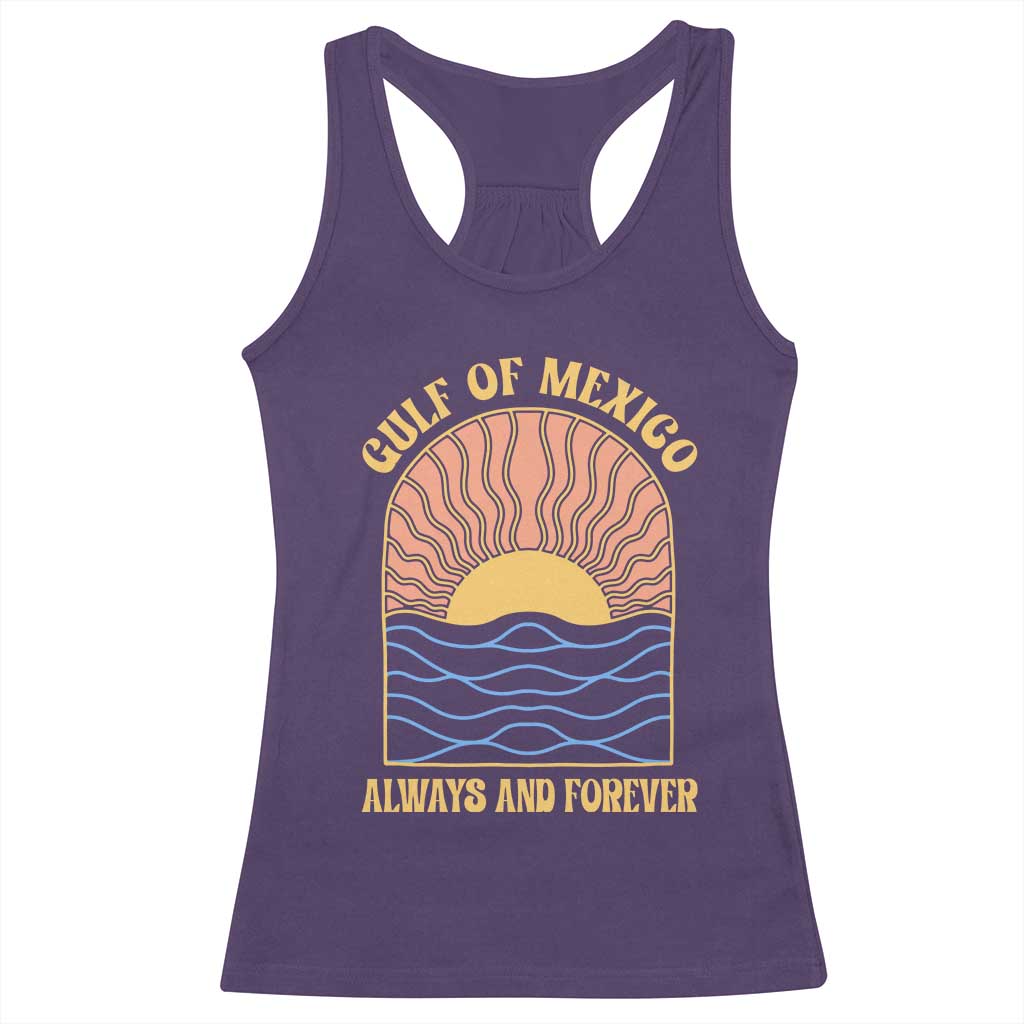 Gulf Of Mexico Always And Forever Racerback Tank Top Retro Beach Sunset TS11 Purple Print Your Wear