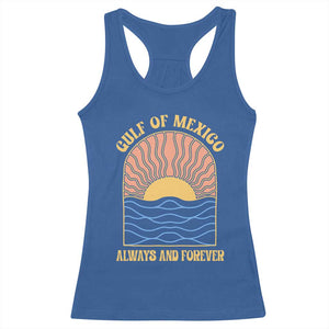 Gulf Of Mexico Always And Forever Racerback Tank Top Retro Beach Sunset TS11 Royal Blue Print Your Wear
