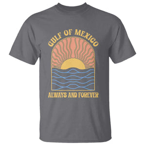 Gulf Of Mexico Always And Forever T Shirt Retro Beach Sunset TS11 Charcoal Print Your Wear