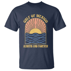 Gulf Of Mexico Always And Forever T Shirt Retro Beach Sunset TS11 Navy Print Your Wear