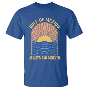 Gulf Of Mexico Always And Forever T Shirt Retro Beach Sunset TS11 Royal Blue Print Your Wear