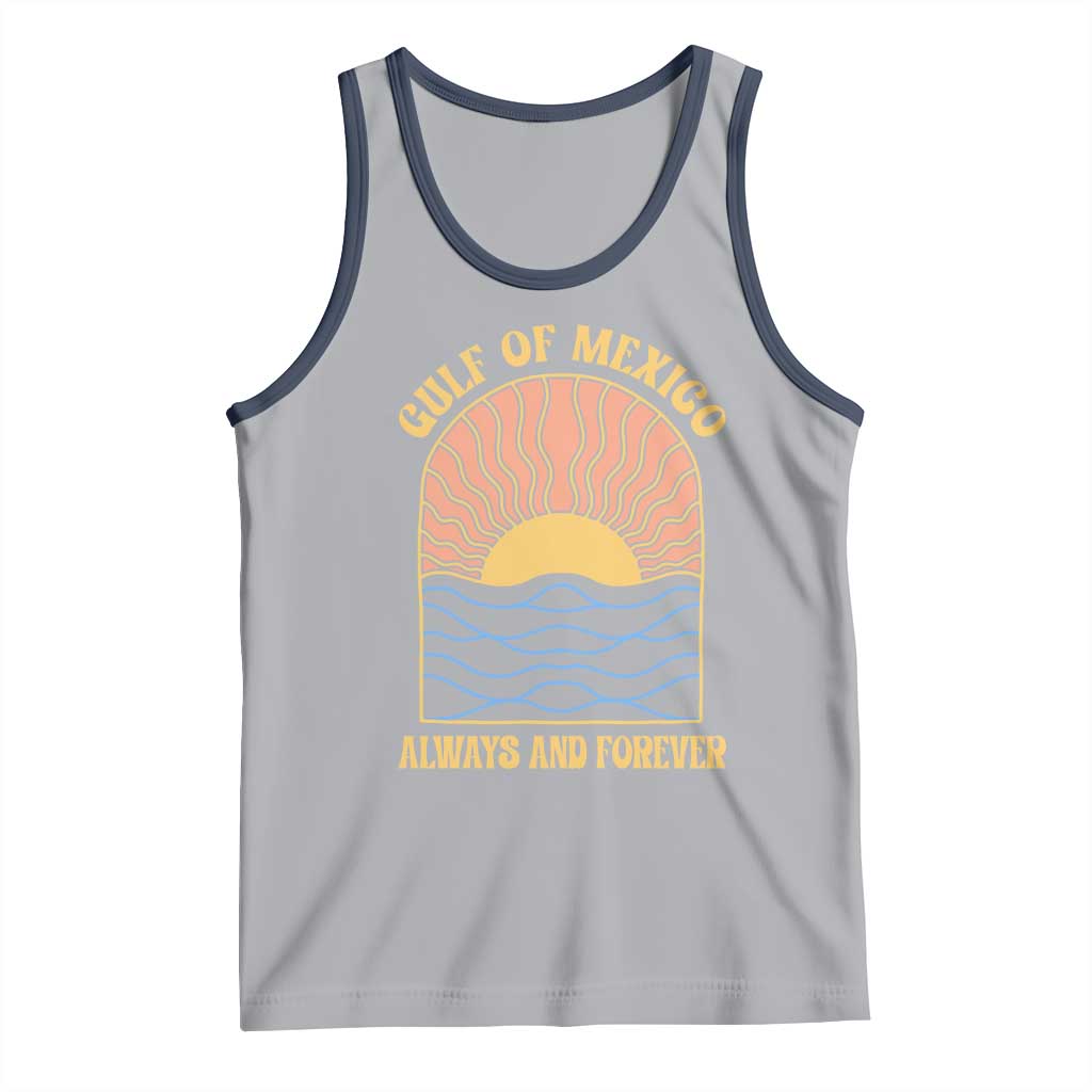 Gulf Of Mexico Always And Forever Tank Top Retro Beach Sunset TS11 Athletic Heather Navy Print Your Wear
