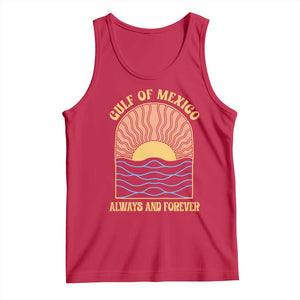 Gulf Of Mexico Always And Forever Tank Top Retro Beach Sunset TS11 Red Print Your Wear