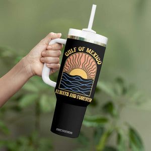 Gulf Of Mexico Always And Forever Tumbler With Handle Retro Beach Sunset TS11 Print Your Wear