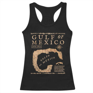 Gulf Of Mexico ESTD 1672 Racerback Tank Top Vintage Map TS11 Black Print Your Wear