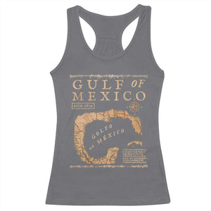 Gulf Of Mexico ESTD 1672 Racerback Tank Top Vintage Map TS11 Charcoal Print Your Wear
