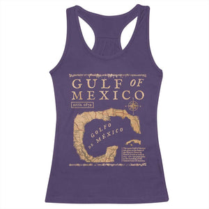 Gulf Of Mexico ESTD 1672 Racerback Tank Top Vintage Map TS11 Purple Print Your Wear