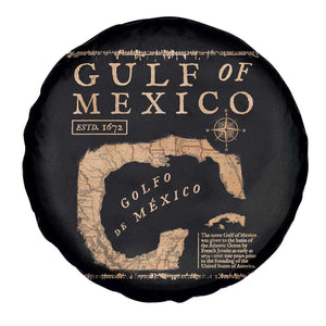 Gulf Of Mexico ESTD 1672 Spare Tire Cover Vintage Map TS11 Print Your Wear