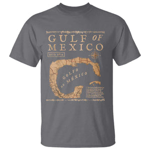 Gulf Of Mexico ESTD 1672 T Shirt Vintage Map TS11 Charcoal Print Your Wear